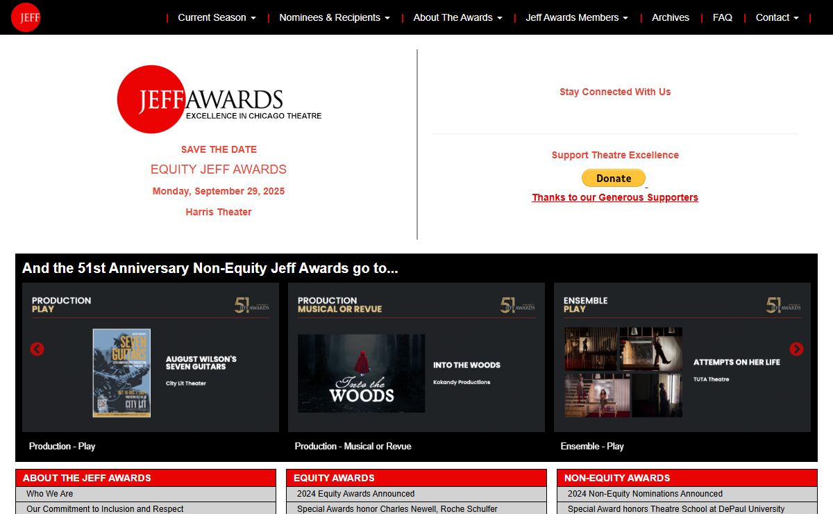 Homepage | The Joseph Jefferson Awards