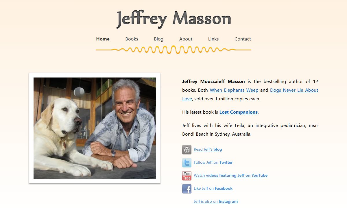 Jeffrey Masson - Bestselling Author of Books About the Emotional Lives of Animals, Veganism and Anti-Psychiatry