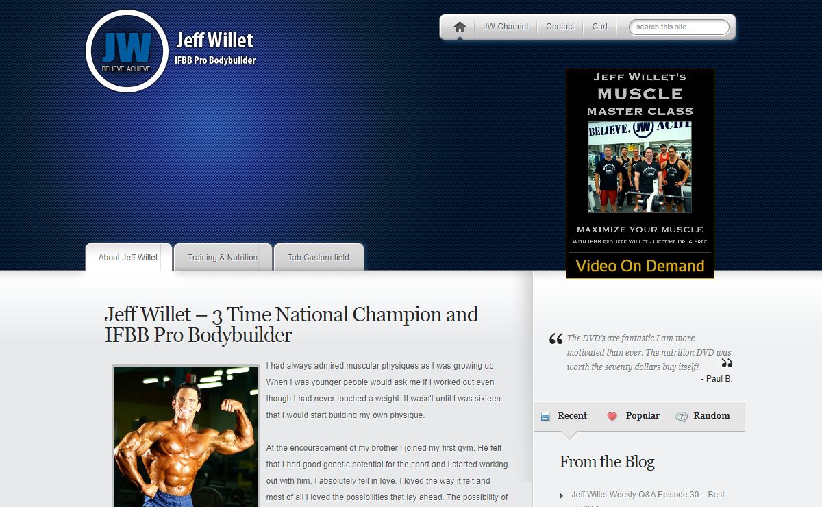 Jeff Willet | IFBB Pro Bodybuilder Tips and Products to Maximize Results