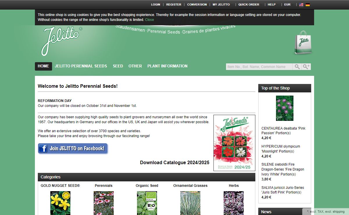 Jelitto Perennial Seed | Staudensamen | Graines de plantes vivaces