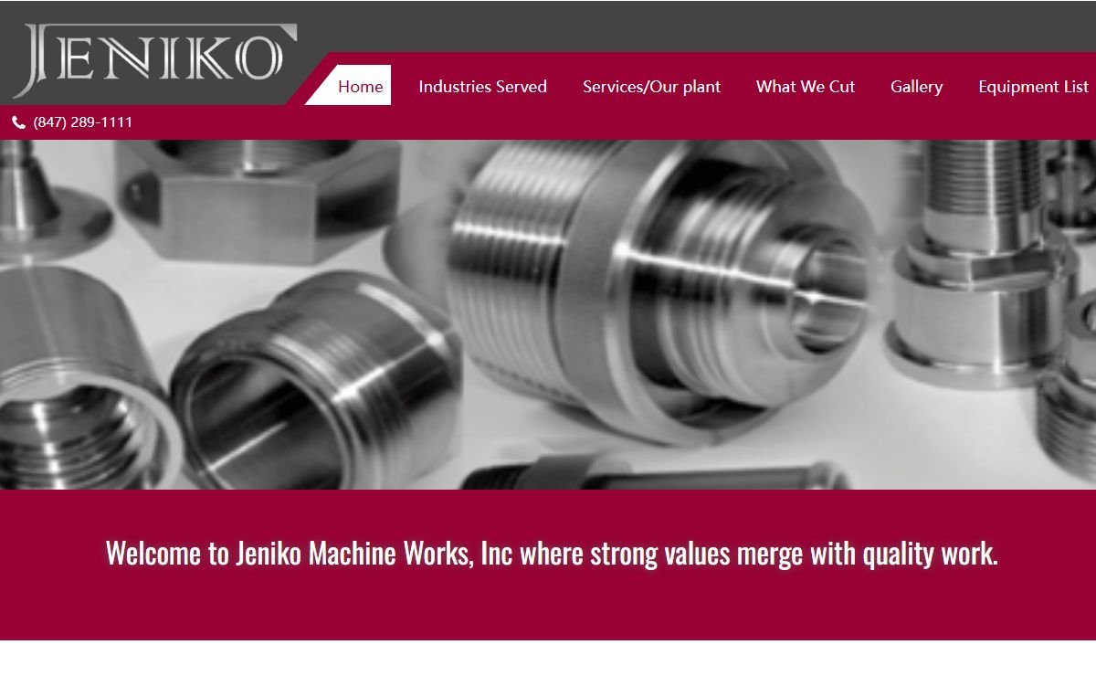 Home | Jeniko Machine Works, Inc. | Elgin, IL