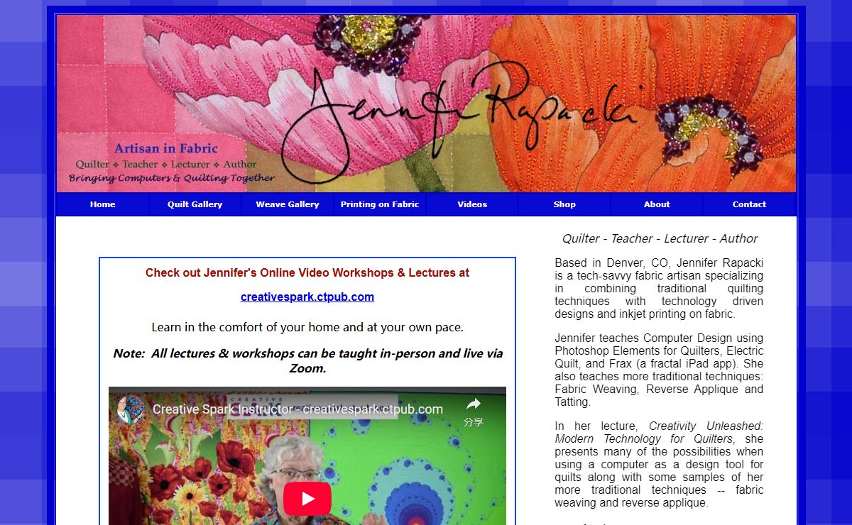 Electric Quilt, Photoshop Elements for Quilters, Inkjet printing on fabric, Classes, Workshops, Quilt Guild Lectures, Sewing and Quilting instruction