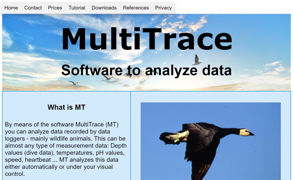 MultiTrace. Software to analyze data