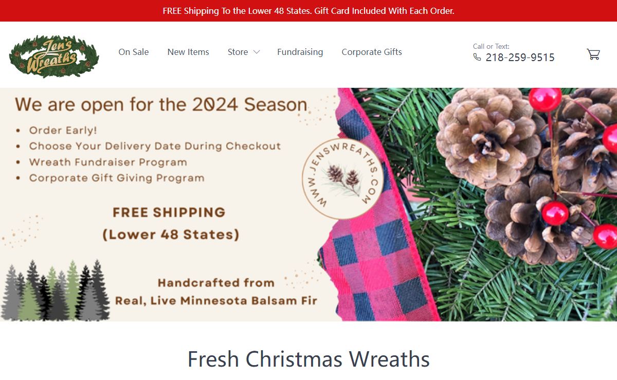Fresh Christmas Wreaths from Northern Minnesota - Jen's Wreaths
