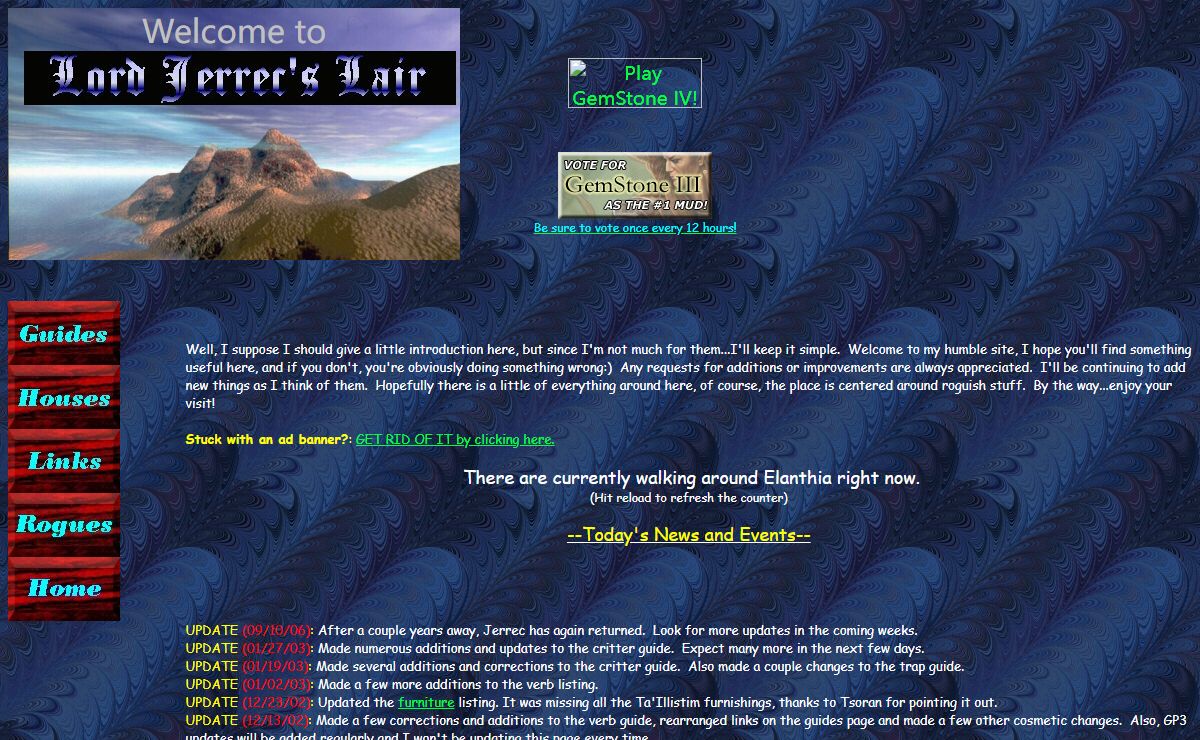 Lord Jerrec's Lair -- Home