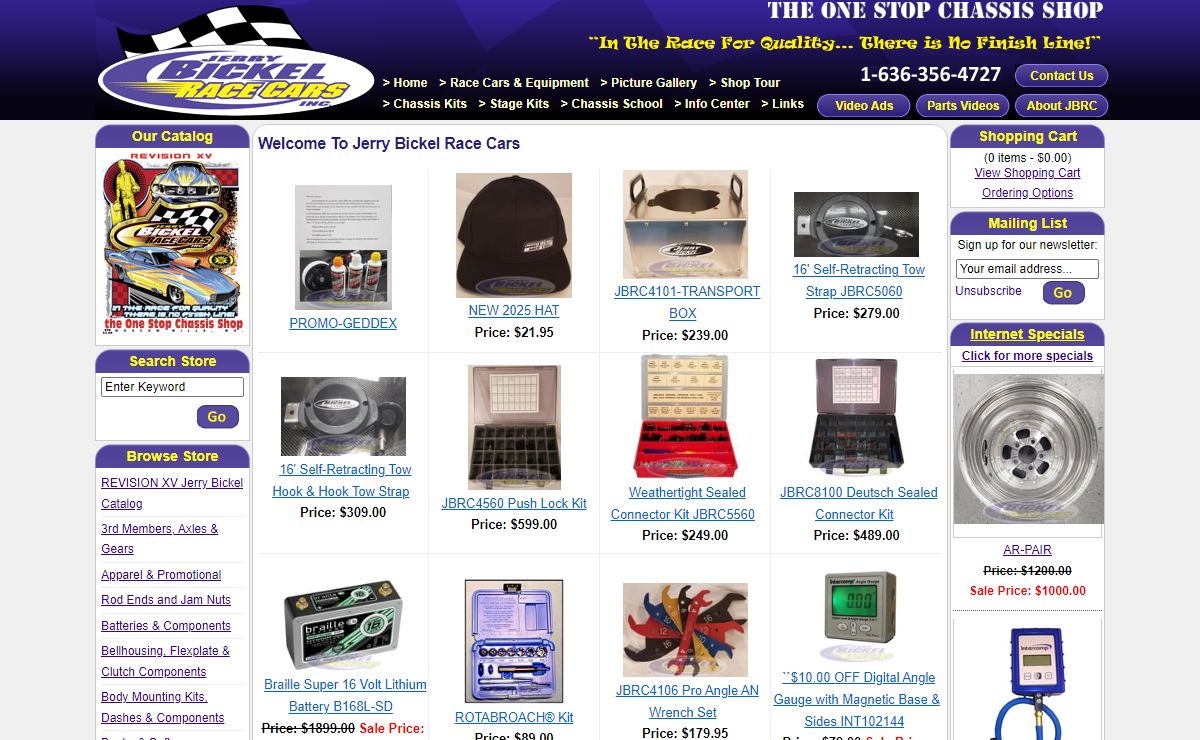Drag Race Chassis Builder and Parts Store | Jerry Bickel Race Cars