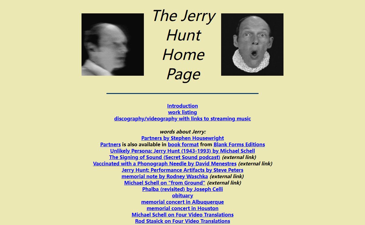 The Jerry Hunt Home Page