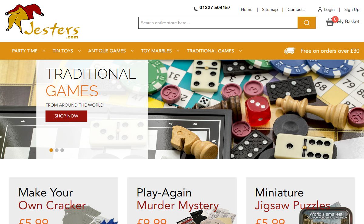 Traditional games from the UK. British games shop