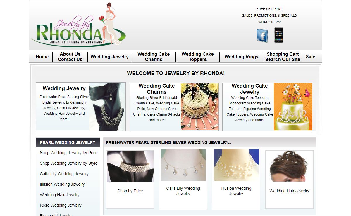 Jewelry by Rhonda - Wedding Jewelry, Bridesmaid's Jewelry, Cake Charms, Wedding Hair Jewelry, Wedding Cake Toppers, Wedding Bands, Jewelry for Weddings!
