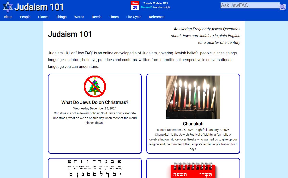 Judaism 101 (JewFAQ)