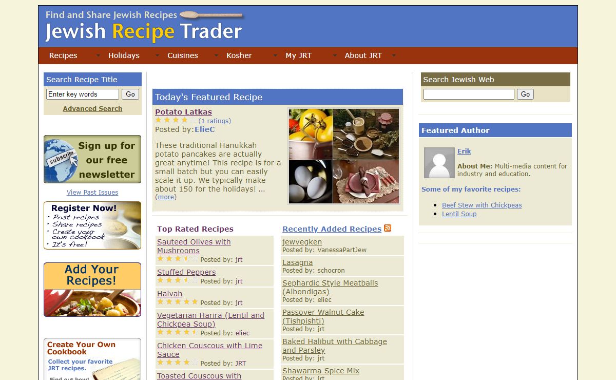 Find and Share Jewish Recipes