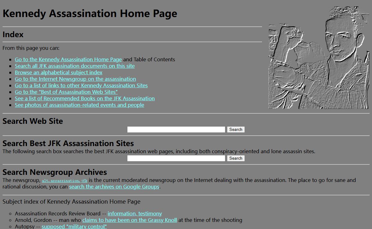 McAdams's Kennedy Assassination Home Page Index