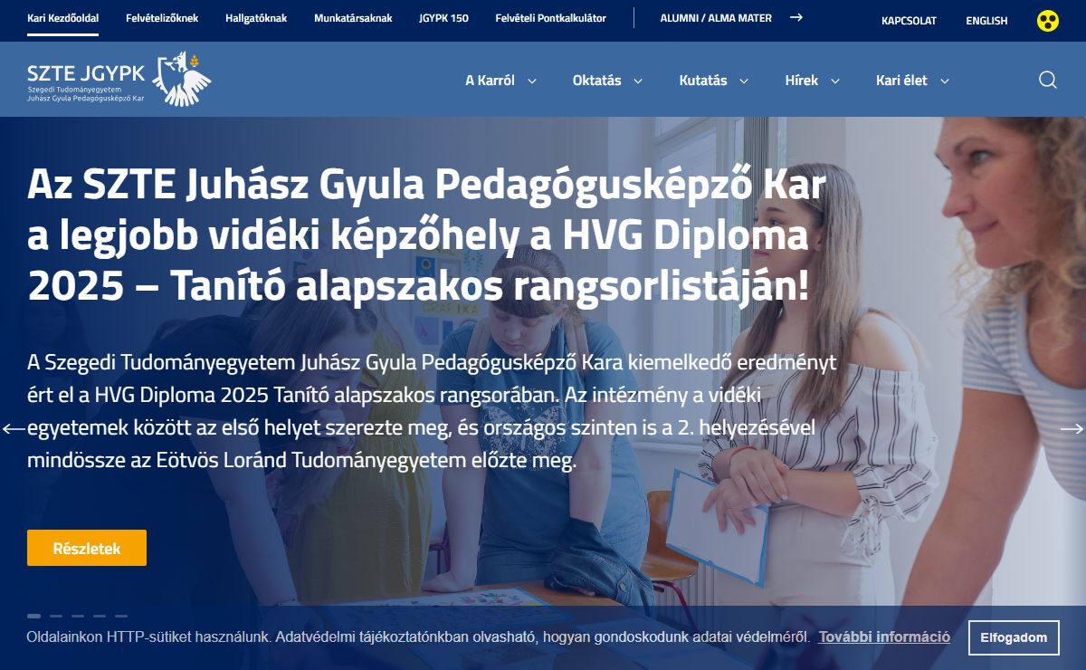 Szegedi Tudományegyetem | Juhász Gyula Pedagógusképző Kar