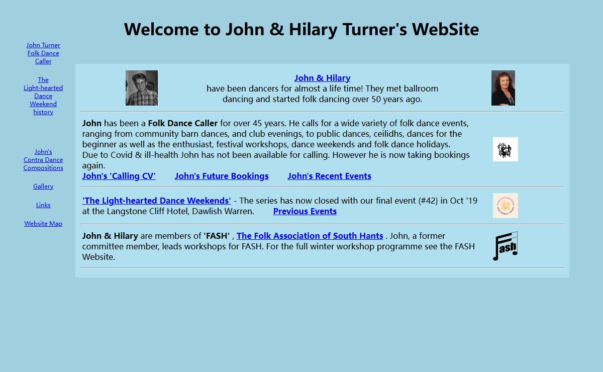 John Turner & Hilary Turner's Home Page