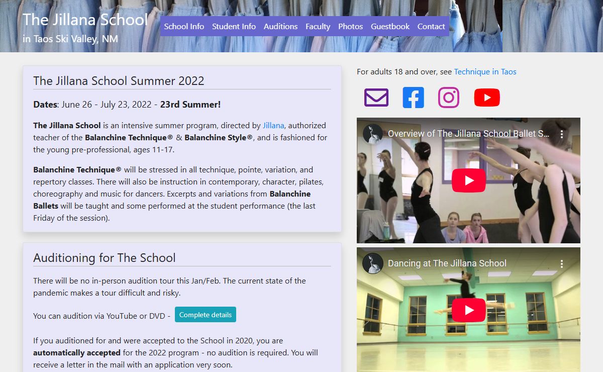The Jillana School - Ballet Summer Intensive