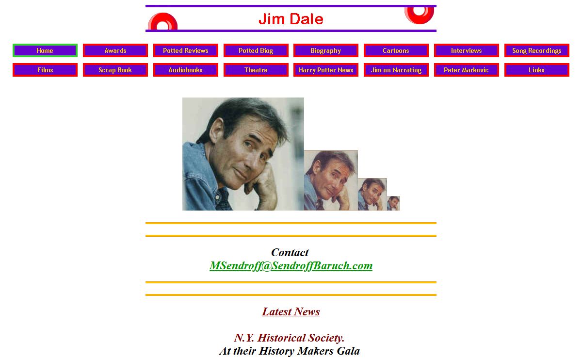 Jim Dale Home Page