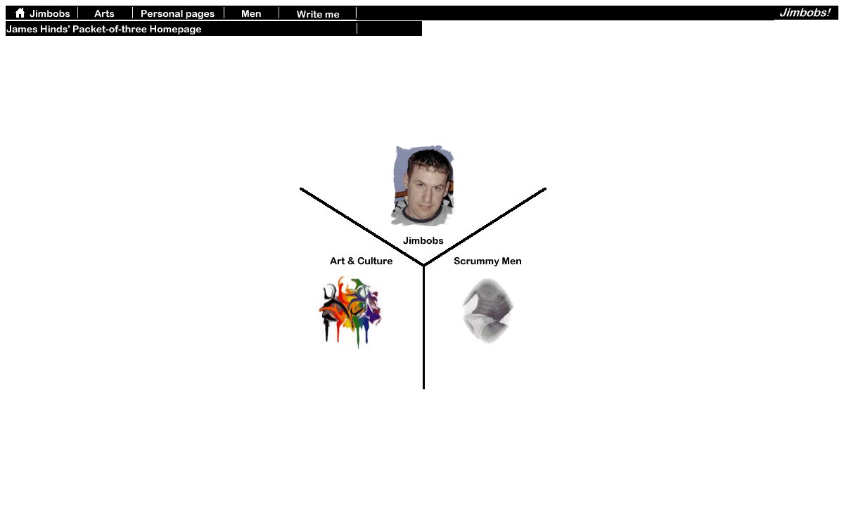 James Hind's Packet-of-three Homepage
