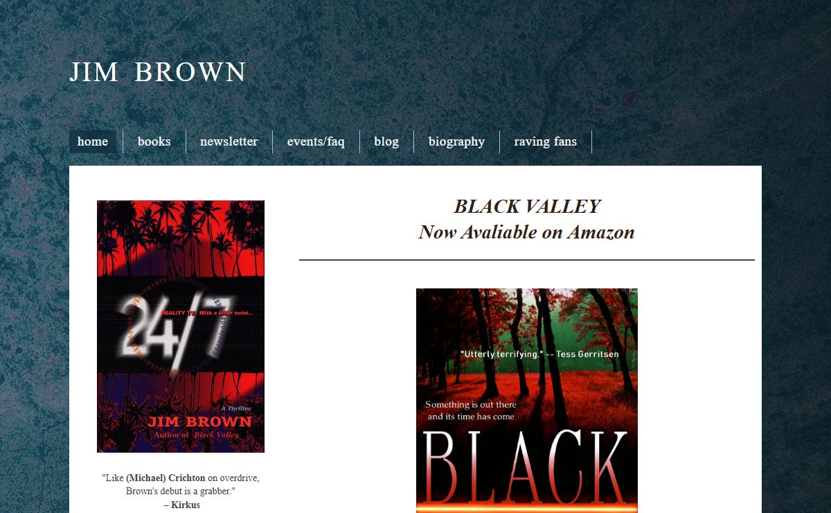 Jim Brown - BLACK VALLEY Now Avaliable on Amazon