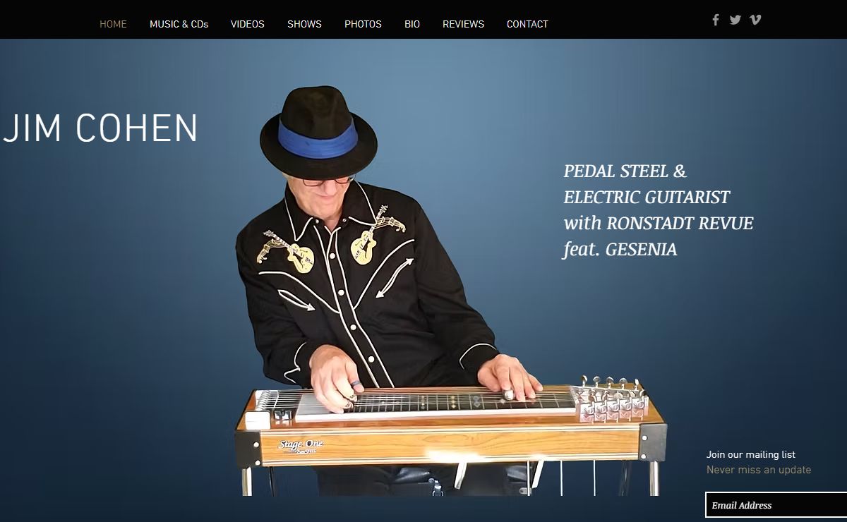 Jim Cohen, Pedal Steel Guitarist