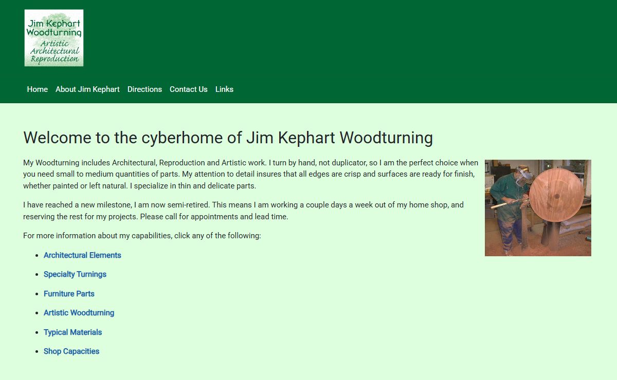 Jim Kephart Woodturning - Jim Kephart Woodturning custom architectural, specialty and artistic woodturning