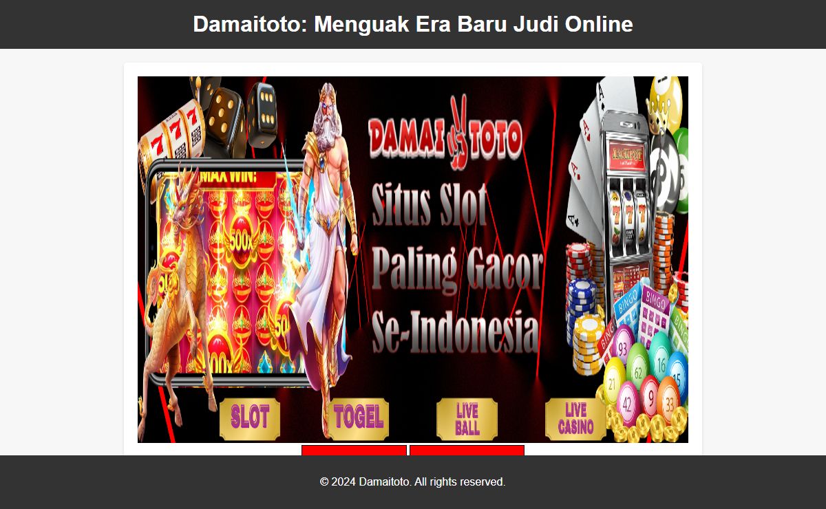 Damaitoto: Menguak Era Baru Judi Online