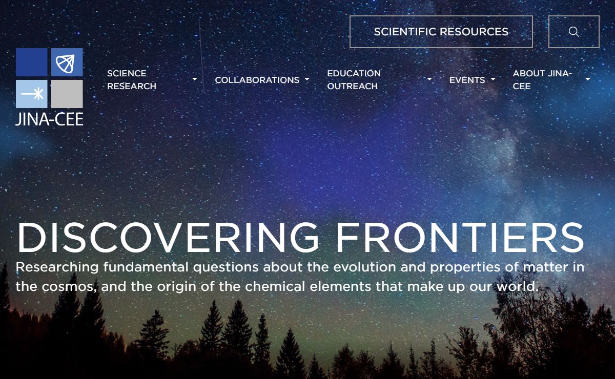 Home | JINA-CEE, Joint Institute for Nuclear Astrophysics - Center for the Evolution of the Elements