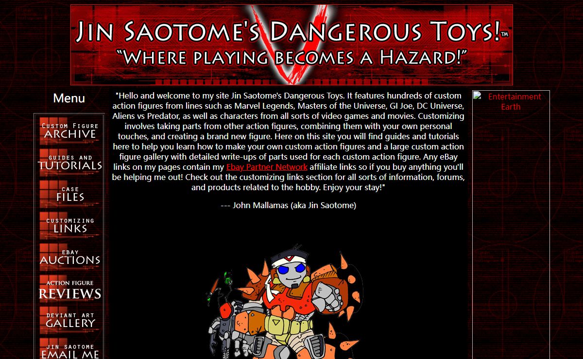 Jin Saotome's Dangerous Toys! Custom action figures, Marvel Legends, Aliens, Predator, He-Man, Transformers, GI Joe, and customizing guides