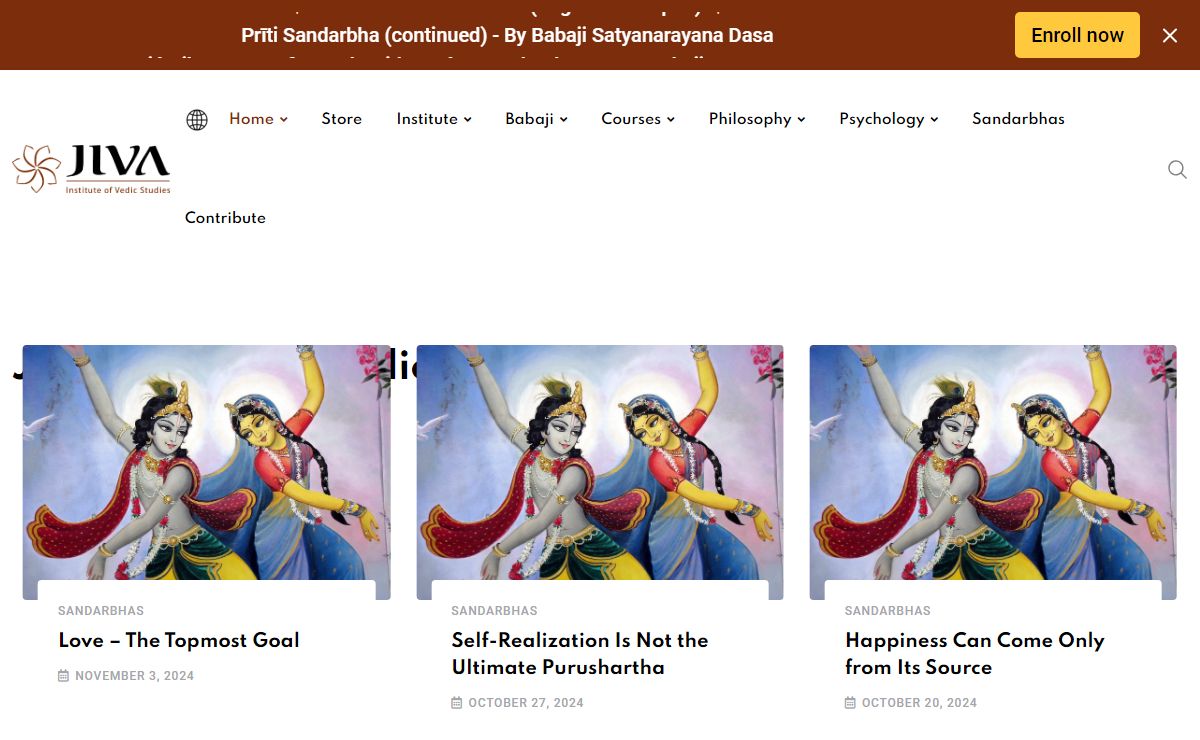 Jiva Institute of Vedic Studies - Jiva Institute of Vedic Studies