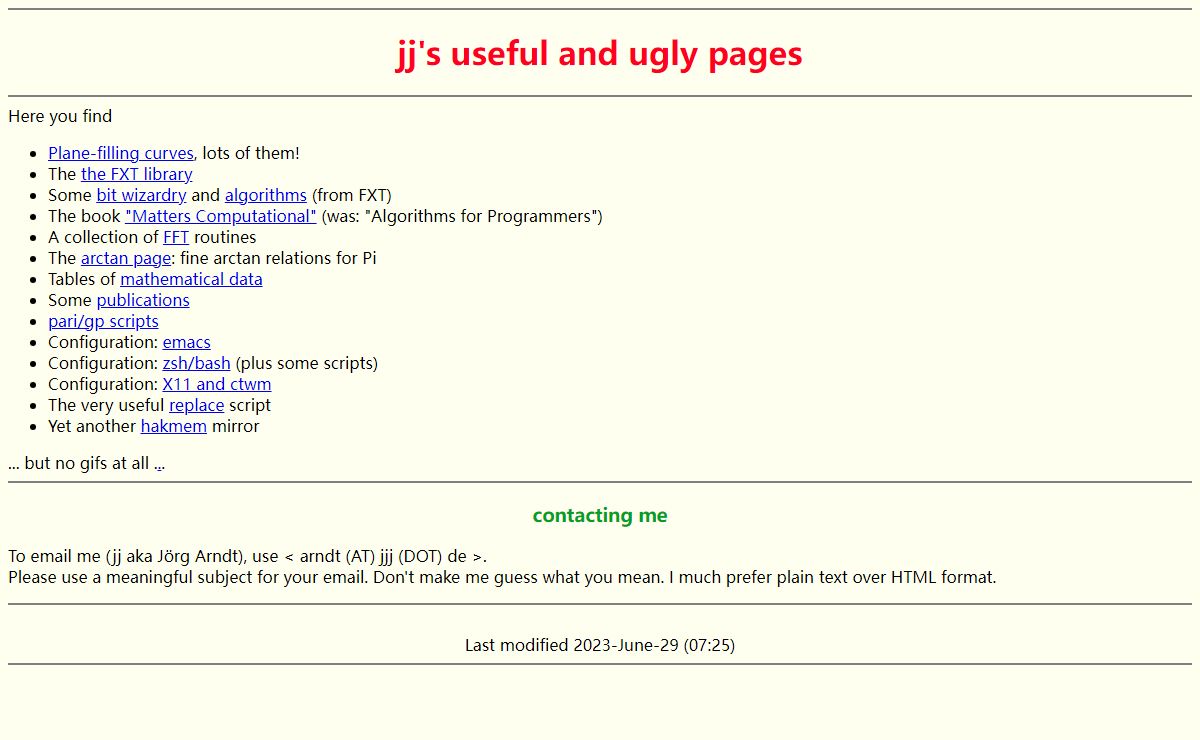 jj's USEFUL and UGLY pages