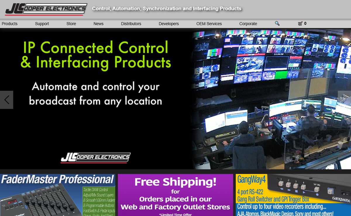 JLCooper Electronics - Control, Automation, Synchronization and Interfacing Products