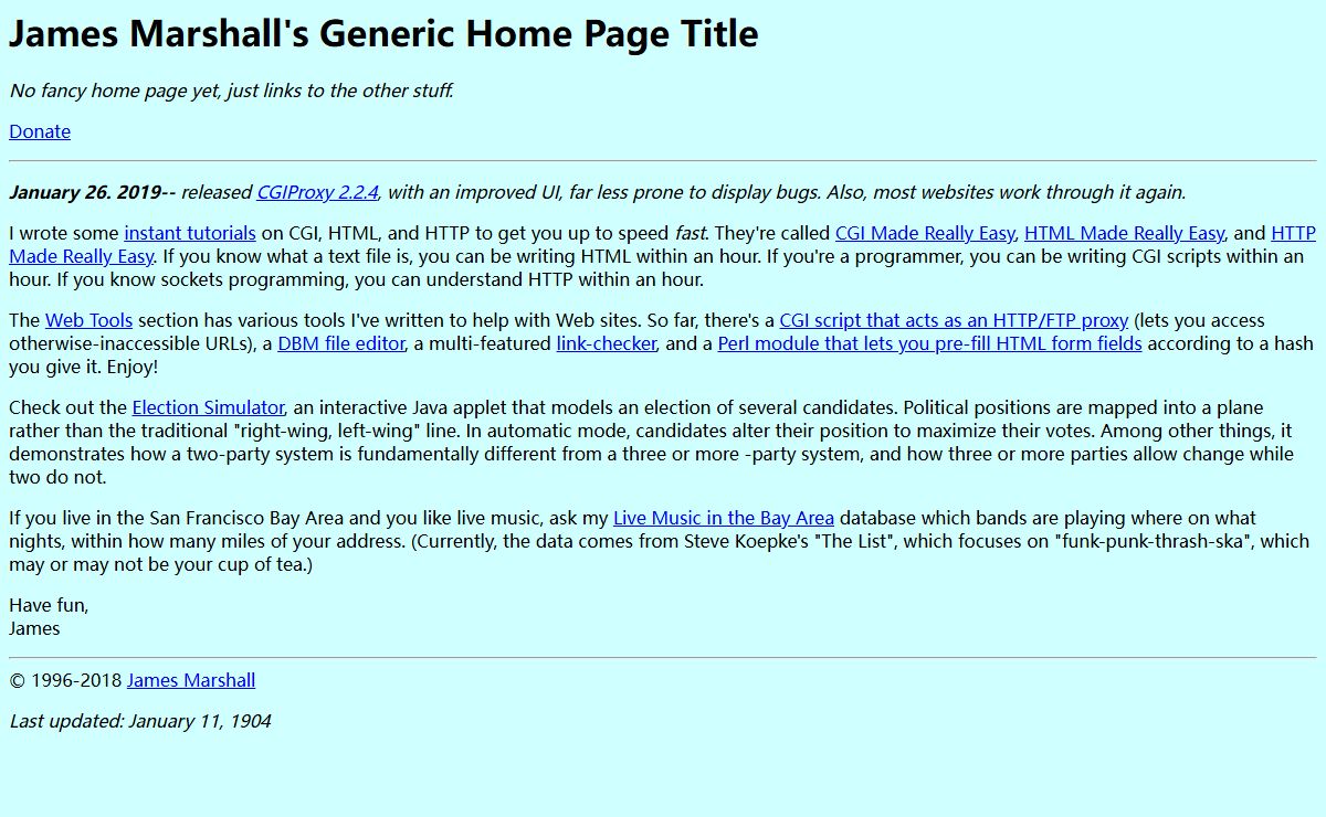 James Marshall's Home Page