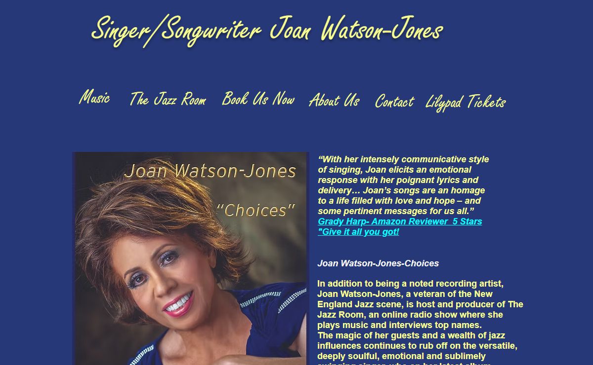 Singer/ Songwriter Joan Watson-Jones | jazz storyteller