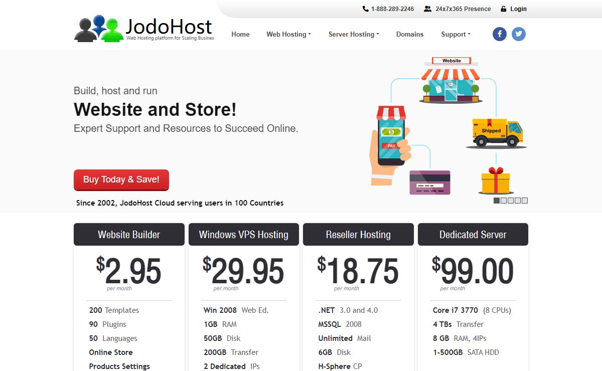 Website Builder Hosting, Windows Hosting, Linux Hosting
