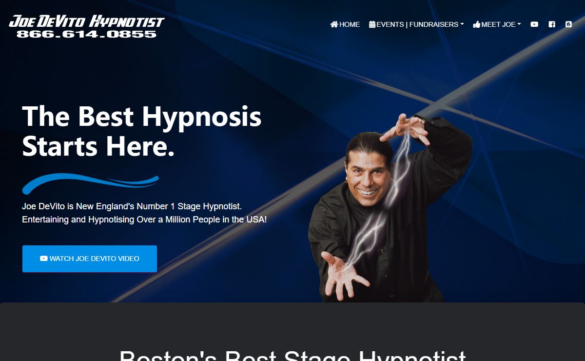 Master Hypnotist Joe DeVito, best stage hypnotist and hypnotherapist | Serving New England States: Massachusetts, New Hampshire, Connecticut, Rhode Island, Vermont, Maine