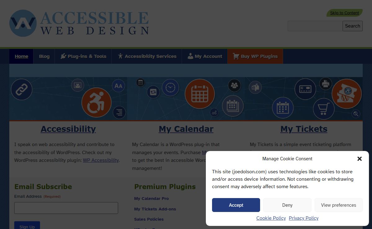 WordPress & Accessibility - Joe Dolson Web Accessibility