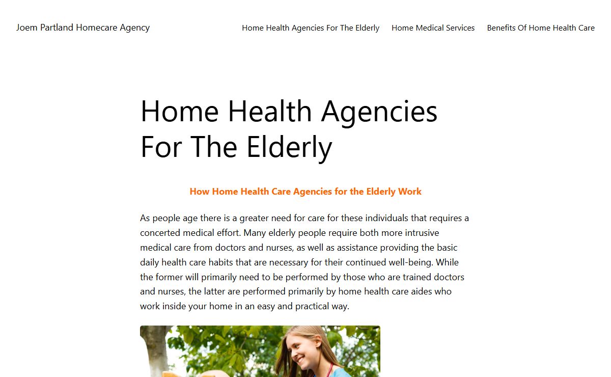 Joem Partland Homecare Agency – Receiving healthcare in the comfort of your home