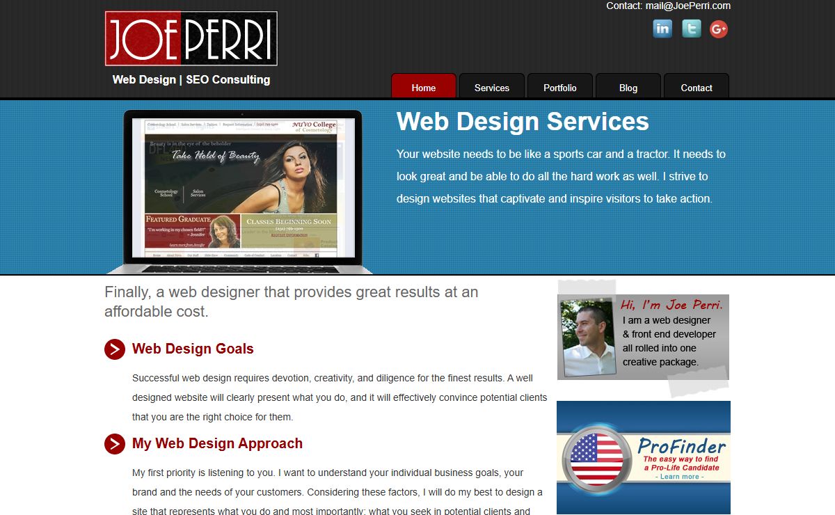 JoePerri.com ~ Web Design Muskegon, Whitehall, Montague Mi