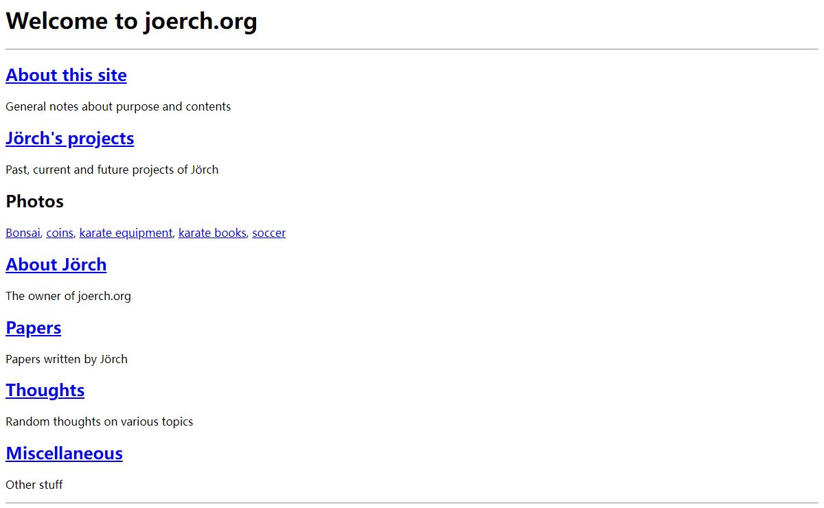 Welcome to joerch.org