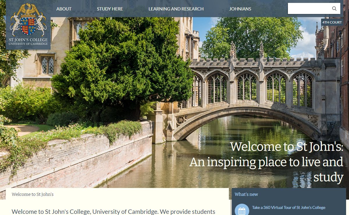 Home | St John's College, University of Cambridge