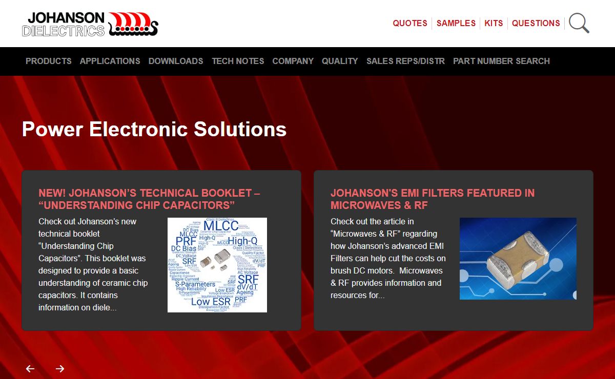Johanson Dielectrics - Power Electronic Solutions