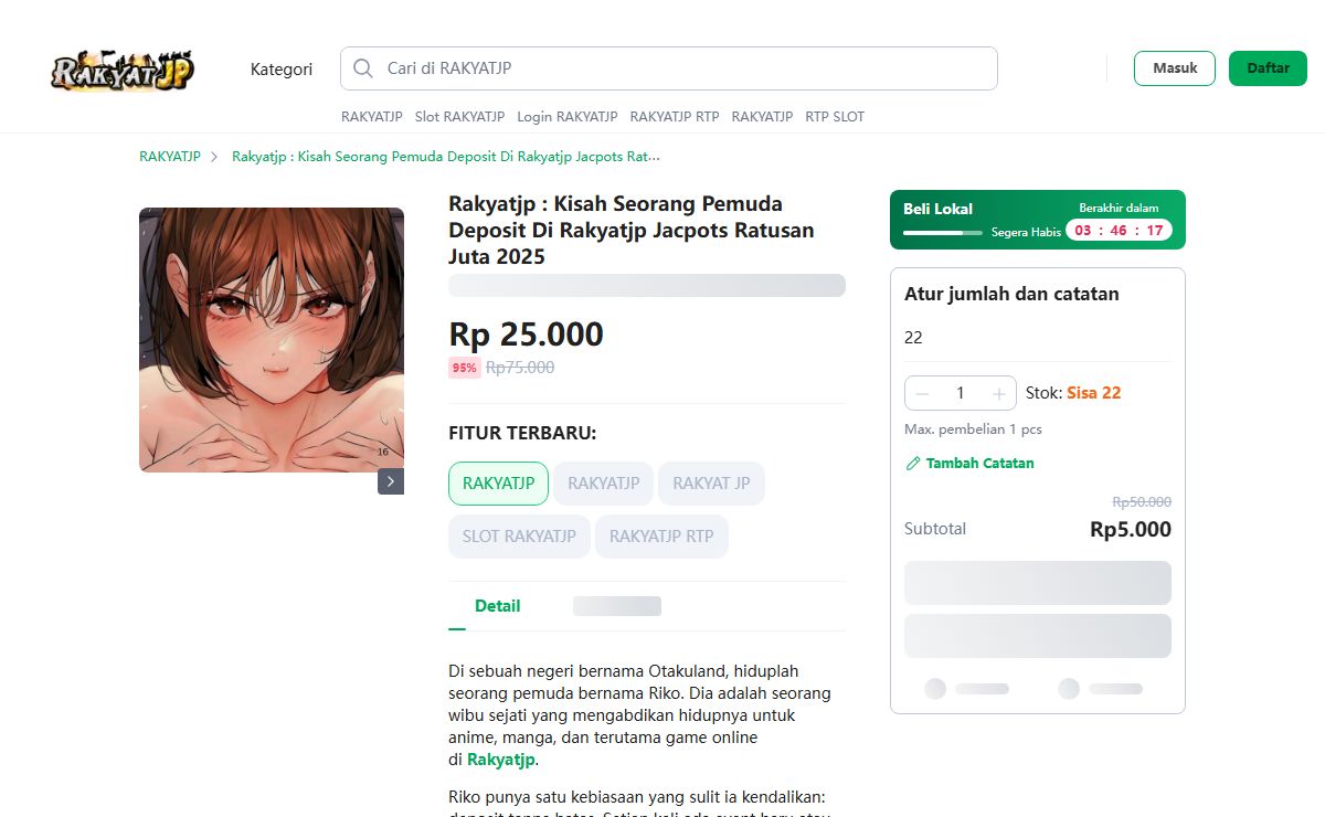 Rakyatjp : Kisah Seorang Pemuda Deposit Di Rakyatjp Jacpots Ratusan Juta 2025