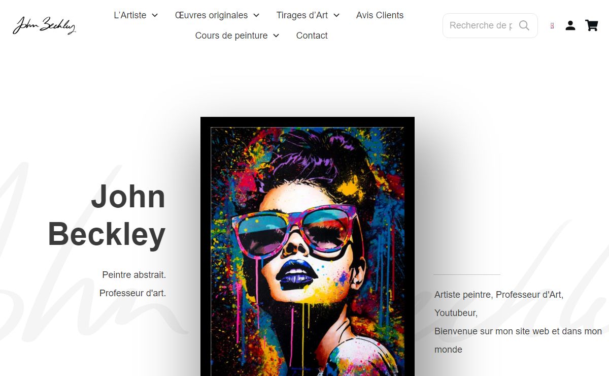 Artiste peintre contemporain, moderne et abstrait - John Beckley