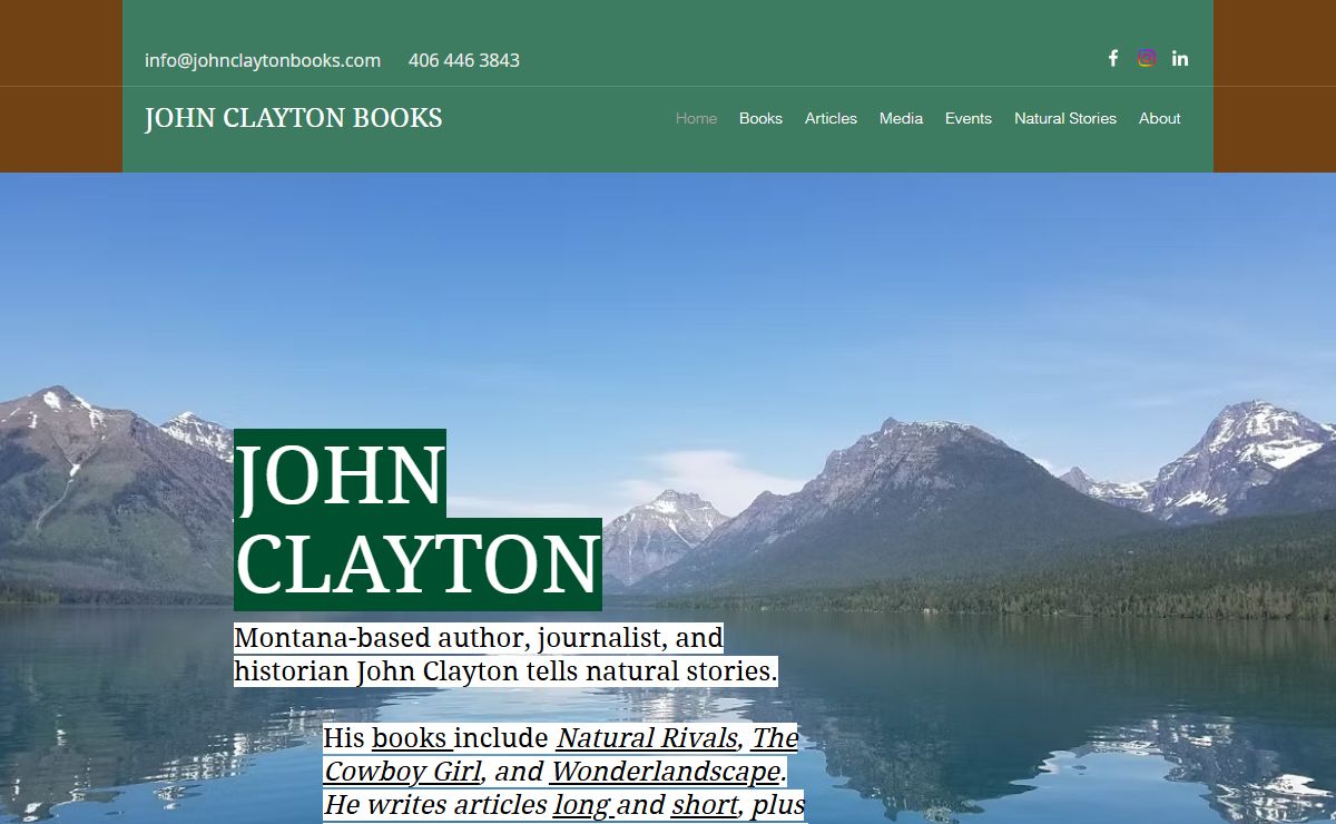Montana author | John Clayton Books