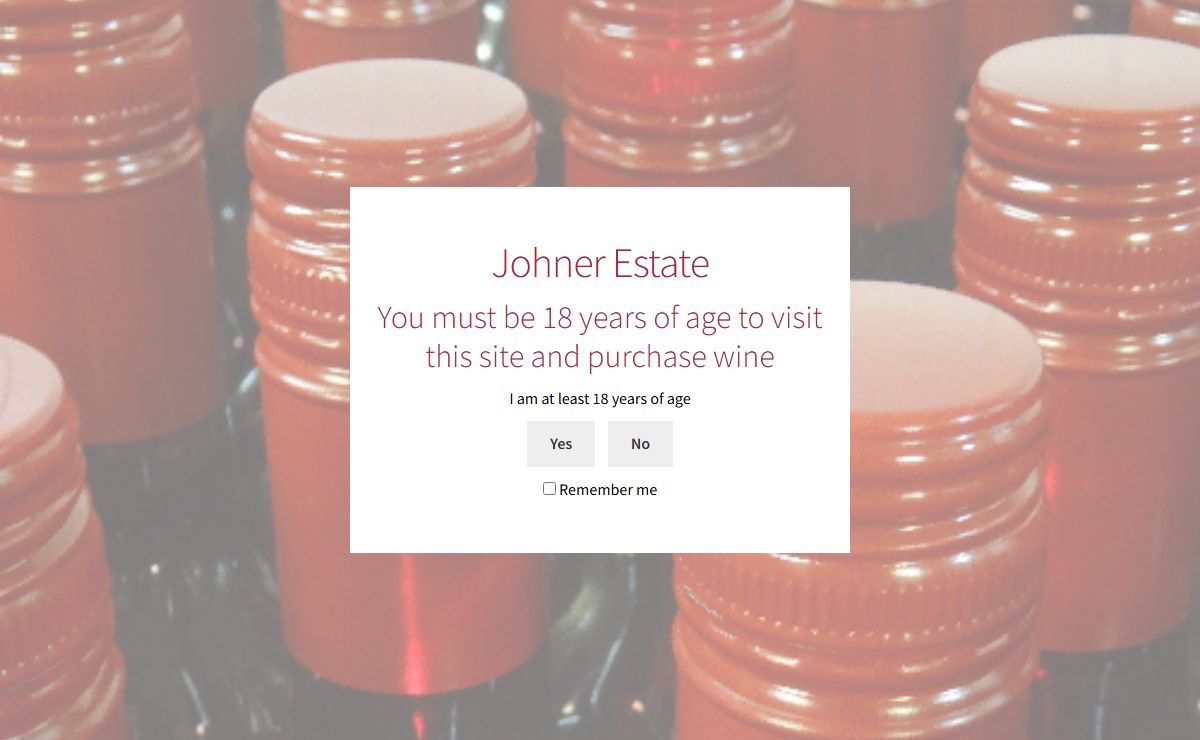 Age Verification – Hand-made wines from Gladstone, New Zealand – Johner Estate