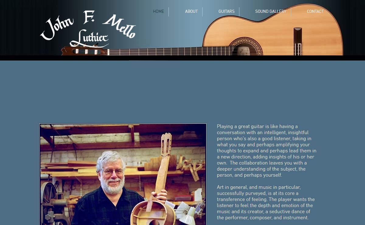 Handmade Custom Guitars | United States | John F. Mello, Luthier