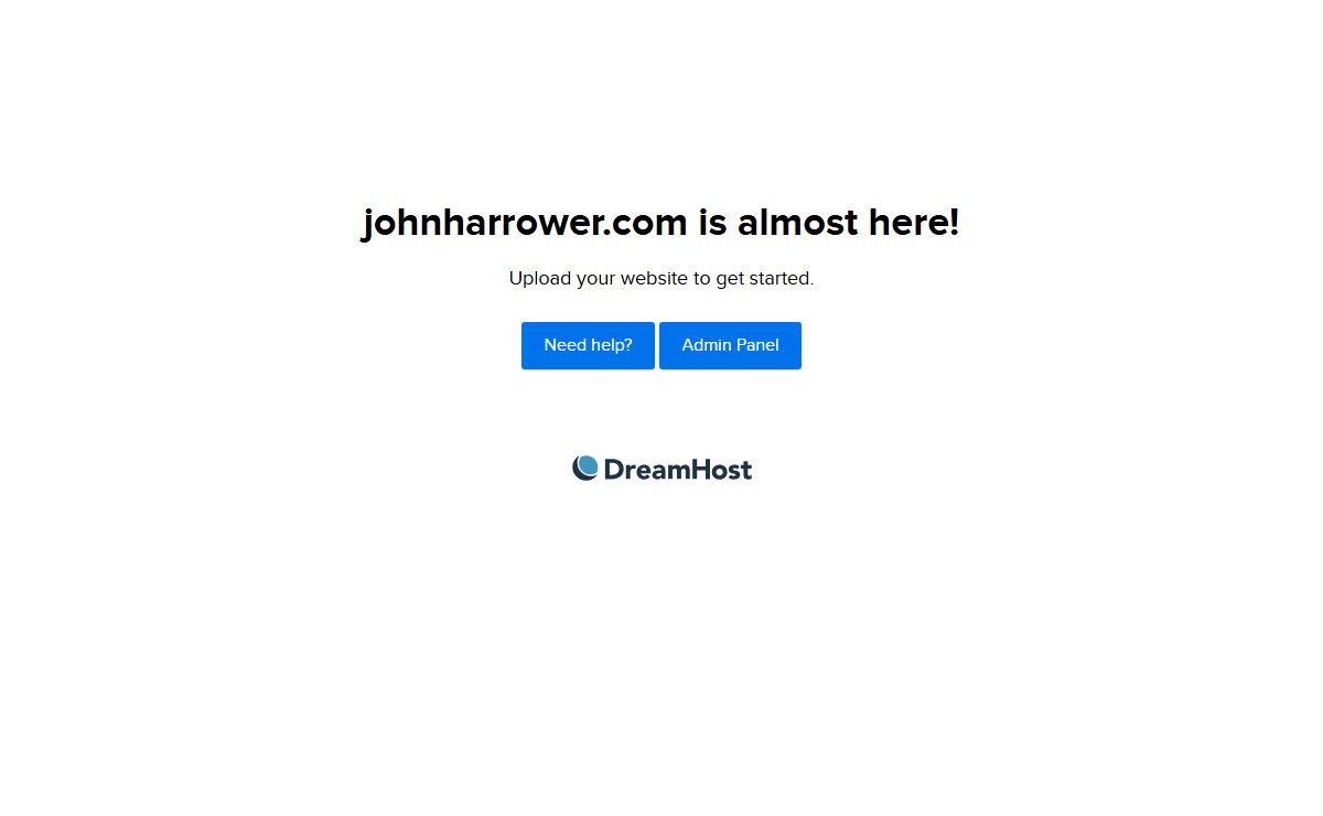johnharrower.com is almost here!