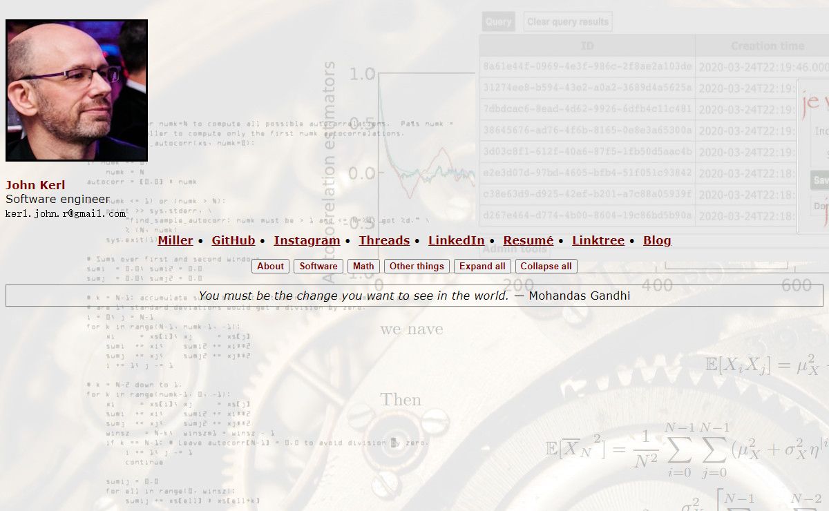 John Kerl's home page