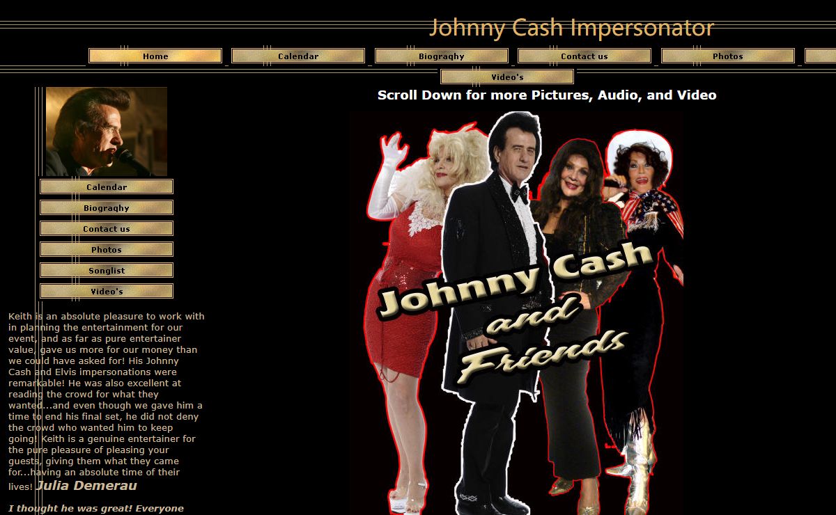 Johnny Cash impersonator and Tribute to Johnny Cash in Tampa Bay Florida