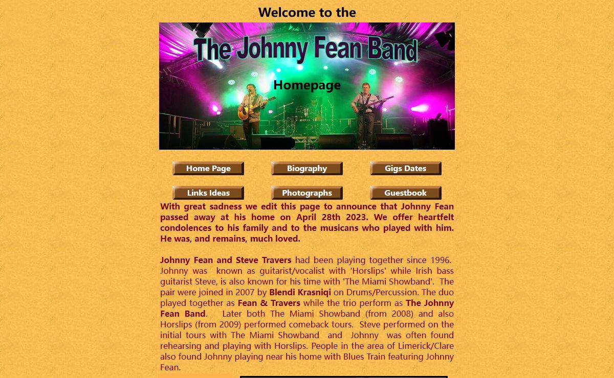 The Fean & Travers Website