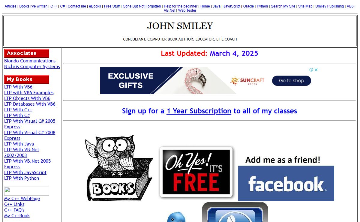 Welcome to Professor Smiley's Web Site